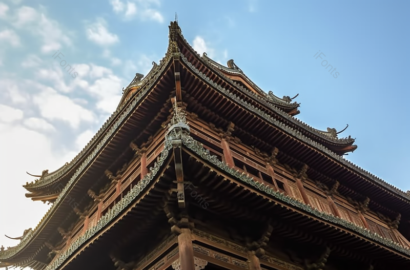 旅游景区古老的房屋屋檐建筑背景,高清,摄影图,摄影图片,图片大全,摄影图免费下载